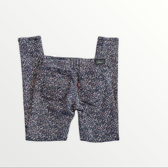 LEVI rainbow paint splatter skinny leggings size 2/26 - Picture 3 of 10